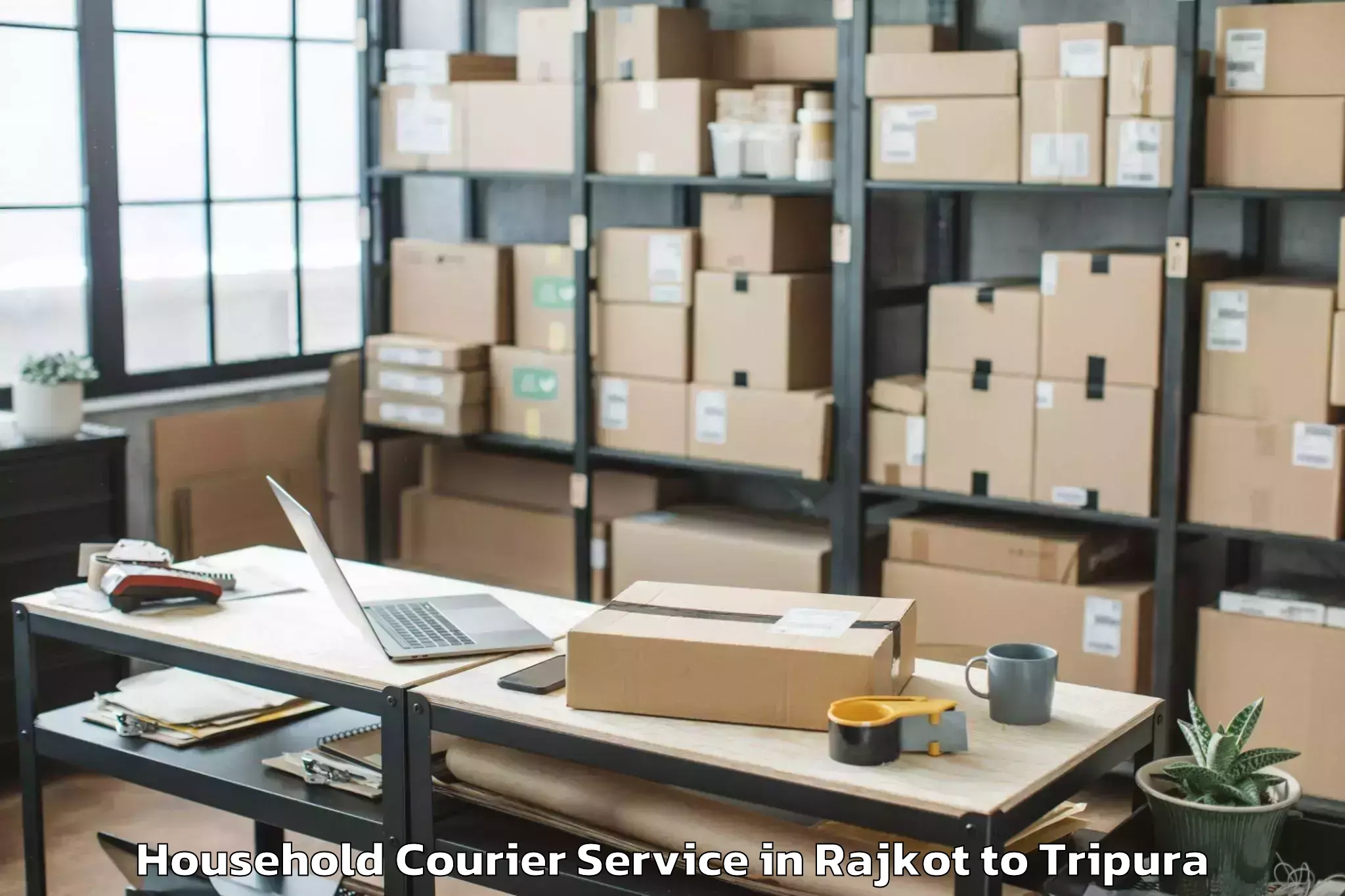 Book Rajkot to Singerbhil Airport Ixa Household Courier Online